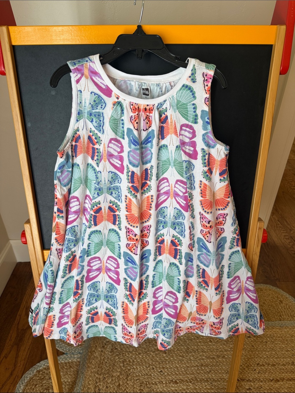 Tea Collection Dress with Colorful Butterflies